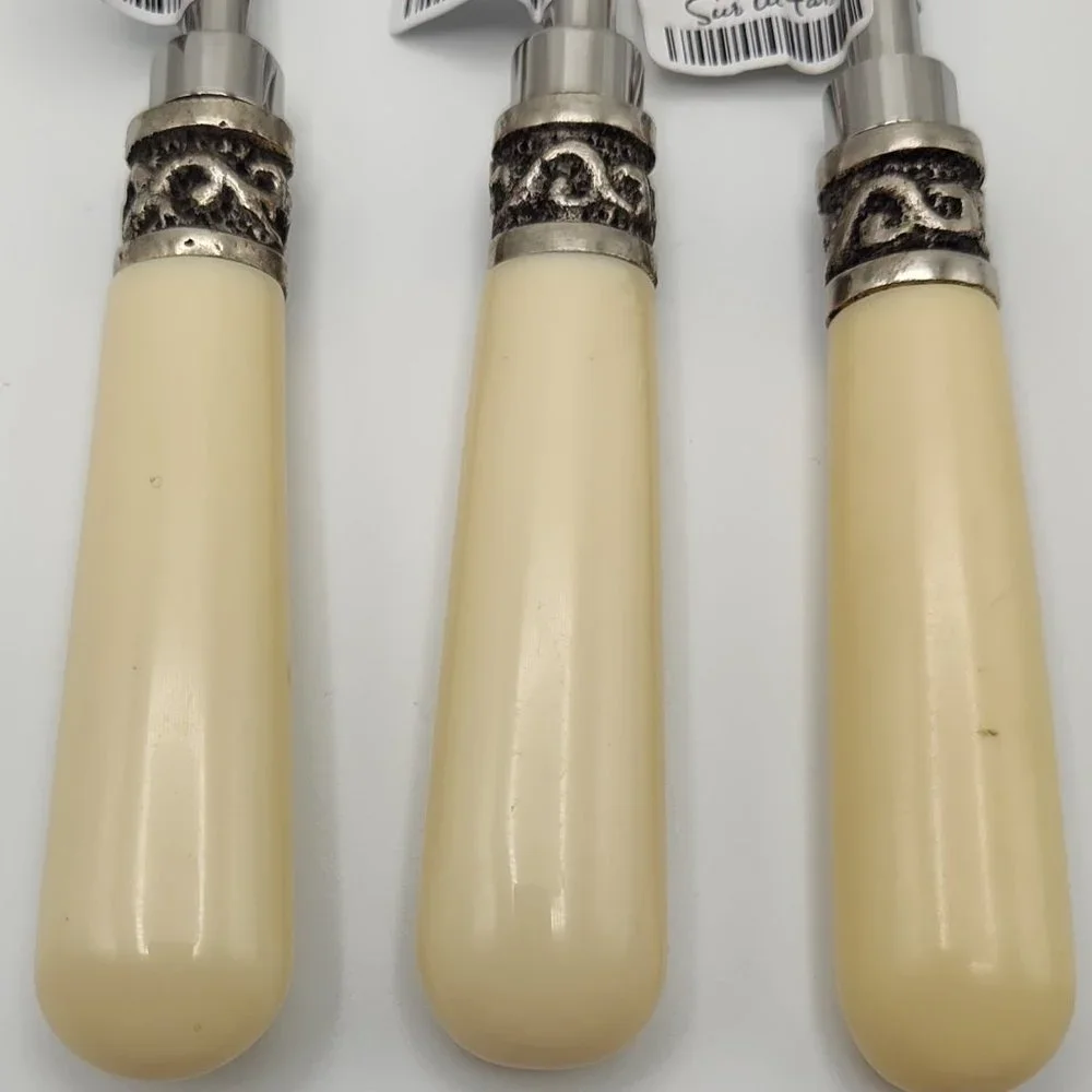 Sur La Table 3 Piece Ivory Resin Utensil Set for Cheese or Charcuterie Board New